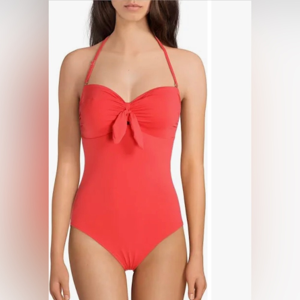 Michael Kors red one piece swim bathing suit size 10